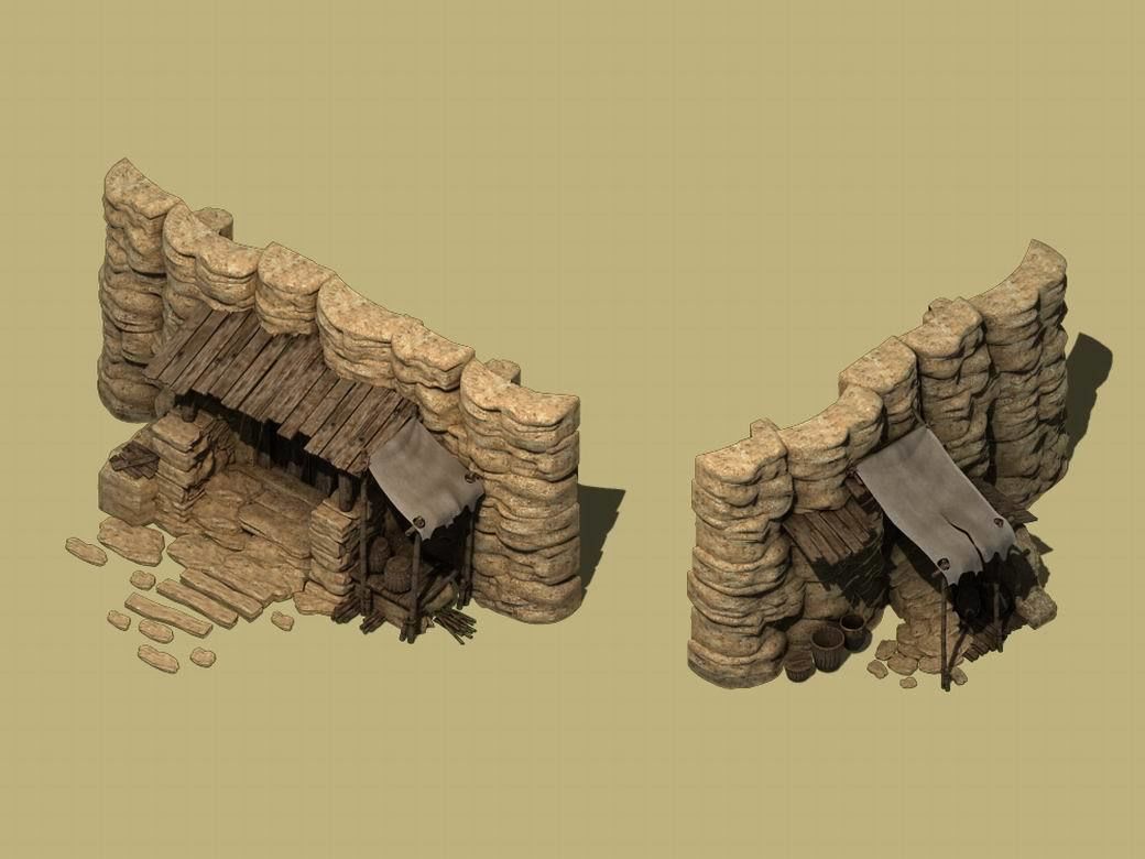 Desert - Cave House 271 3D model_2
