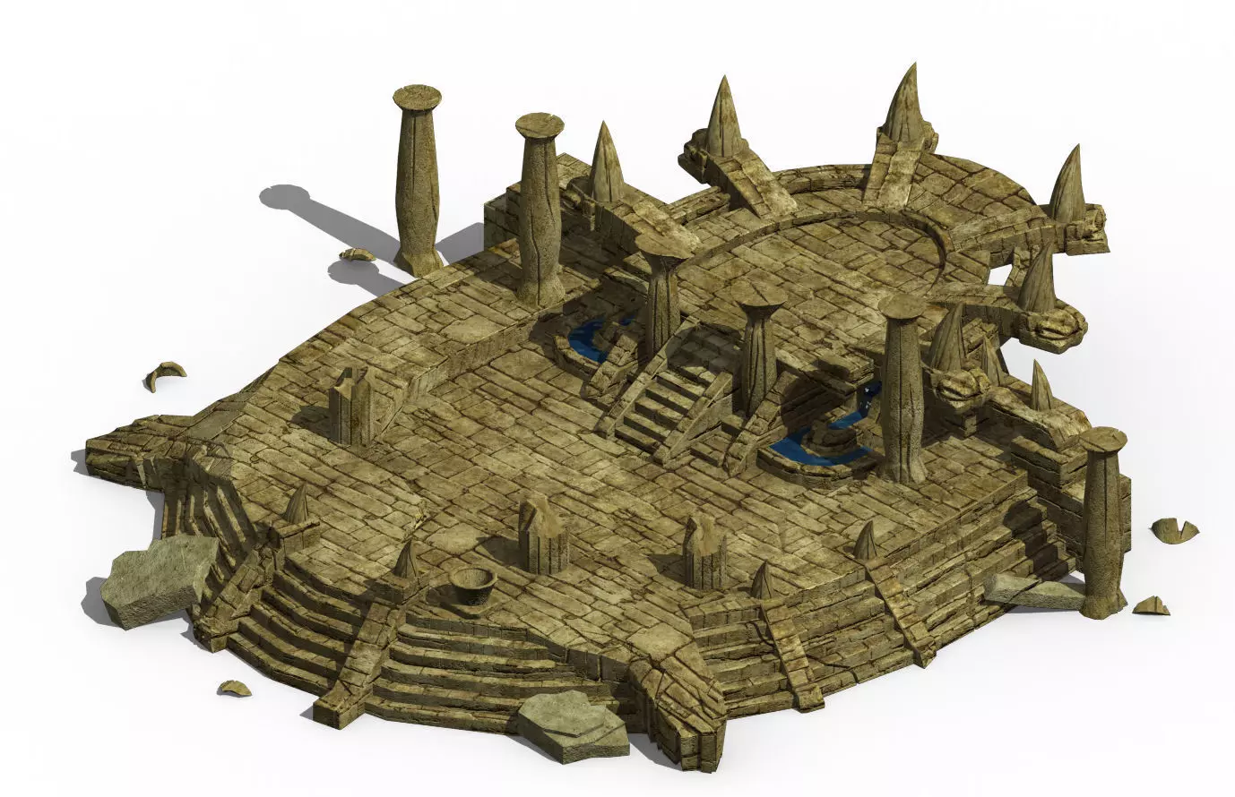 Ancient ruins - altar 3D model