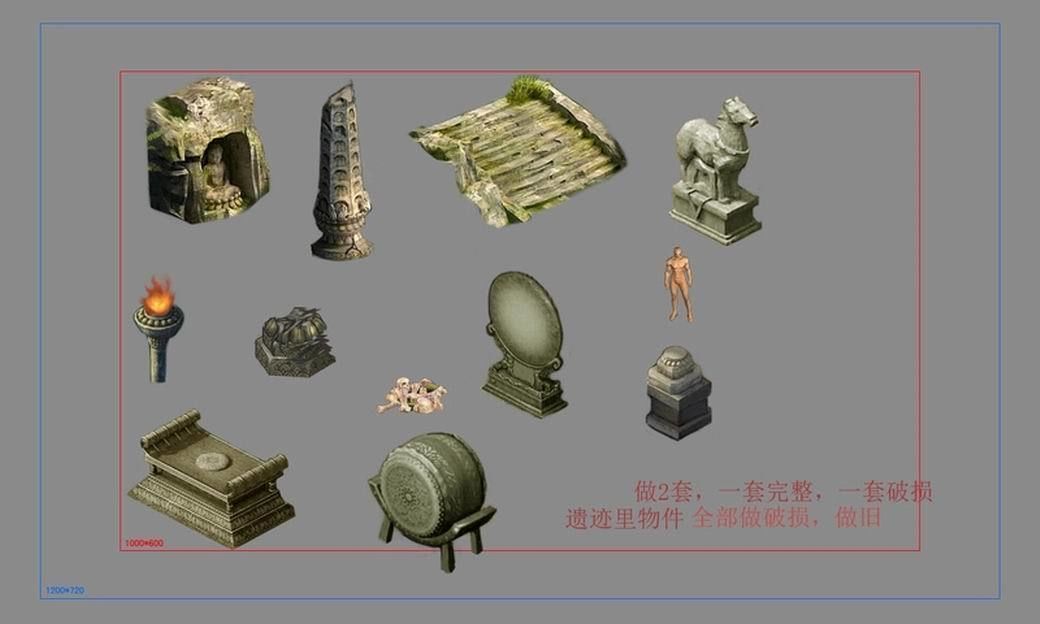 Ancient ruins - altar accessories 3D model_2