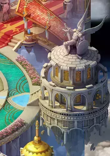 God of the country - white small turret