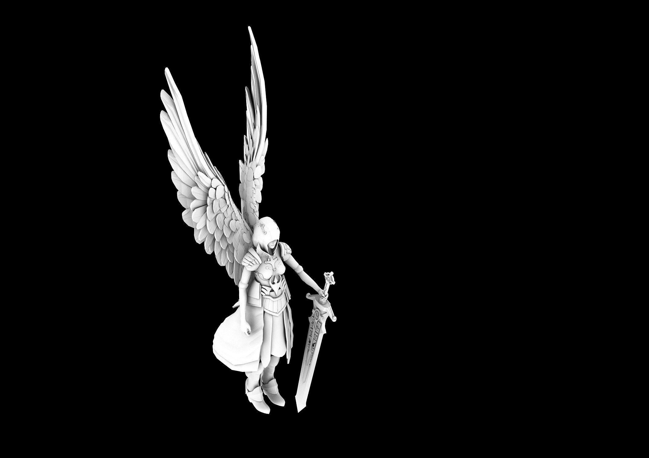 The Kingdom of God - Statue of Little Girl 3D model_4