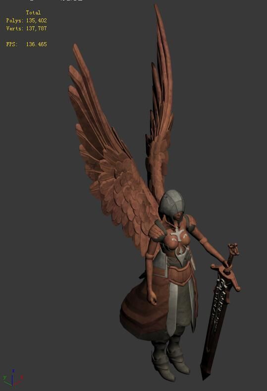 The Kingdom of God - Statue of Little Girl 3D model_6