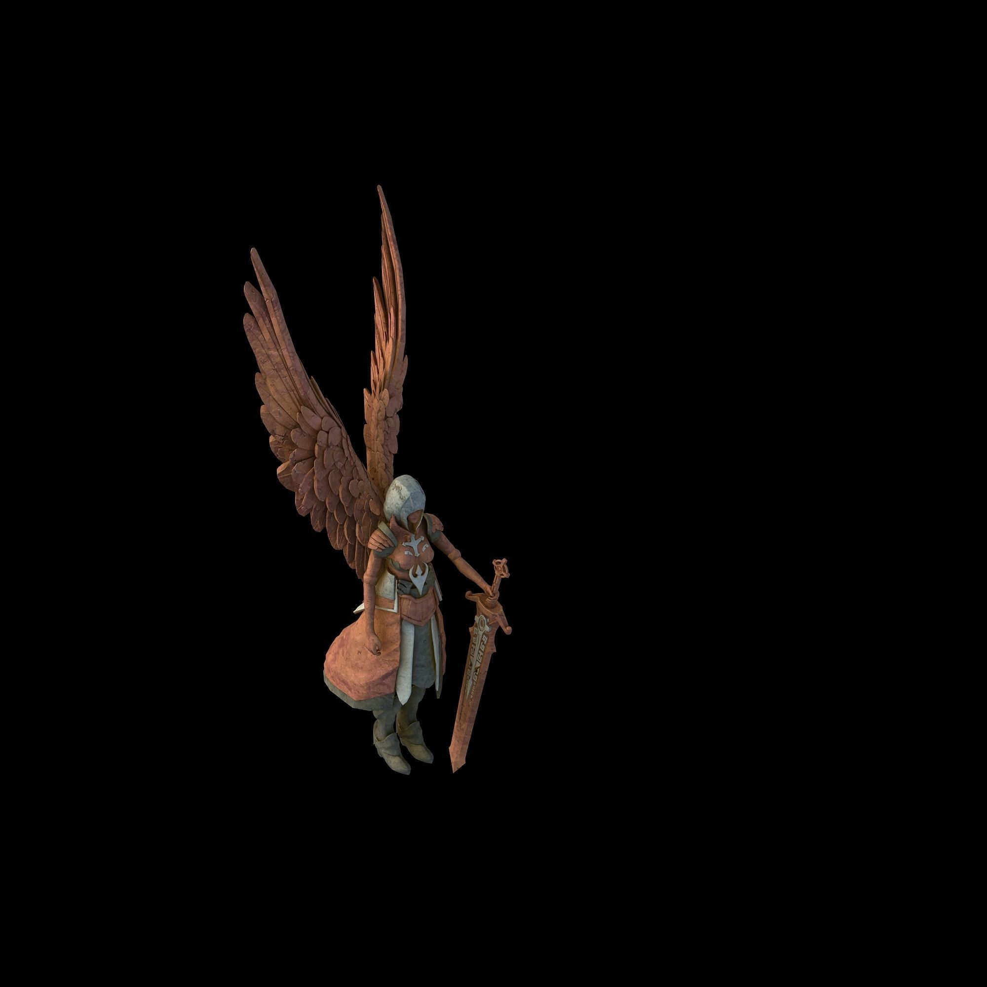 The Kingdom of God - Statue of Little Girl 3D model_3