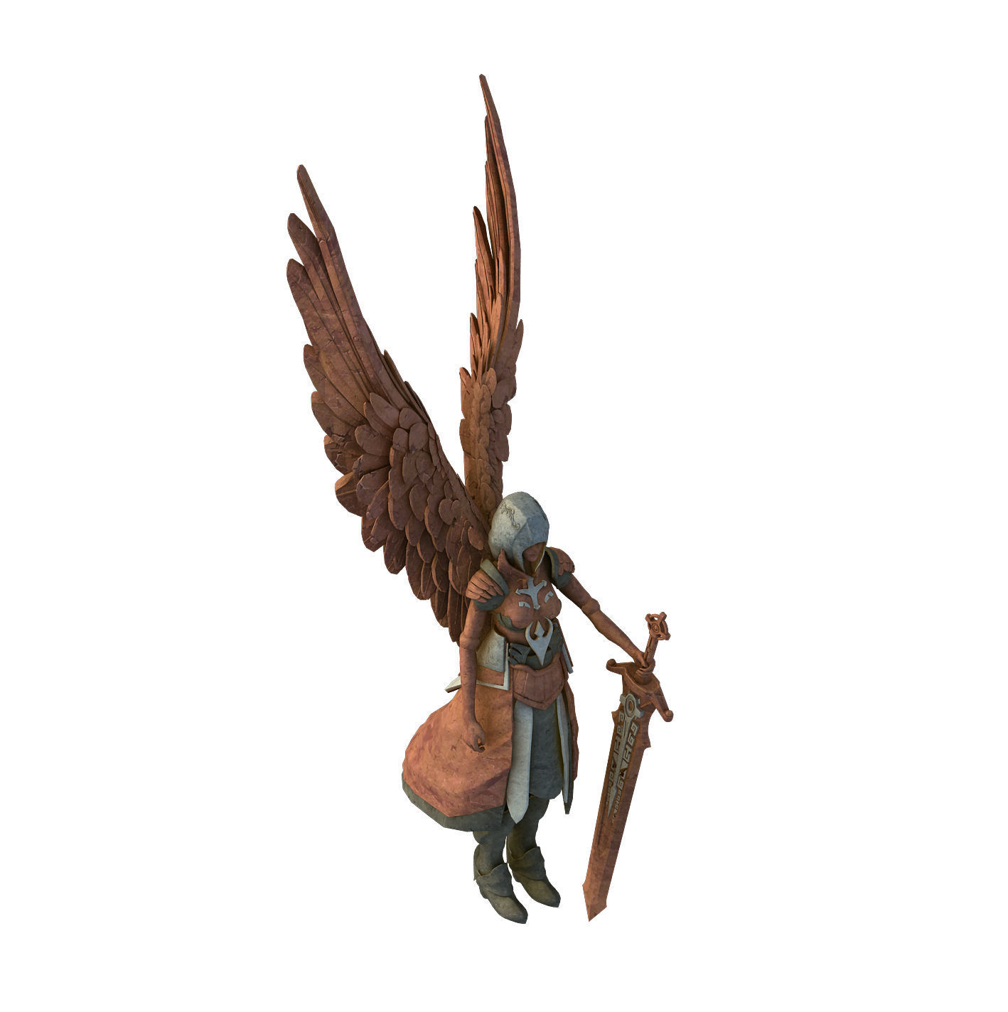 The Kingdom of God - Statue of Little Girl 3D model_2
