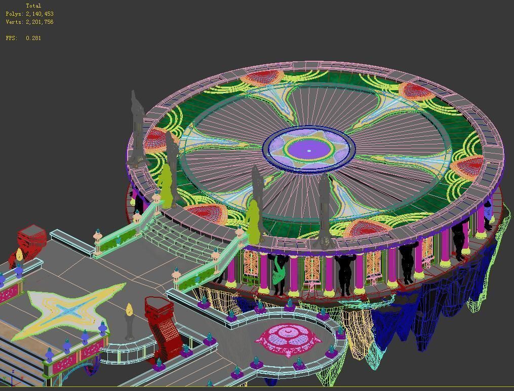 God of the country - round table 3D model_4