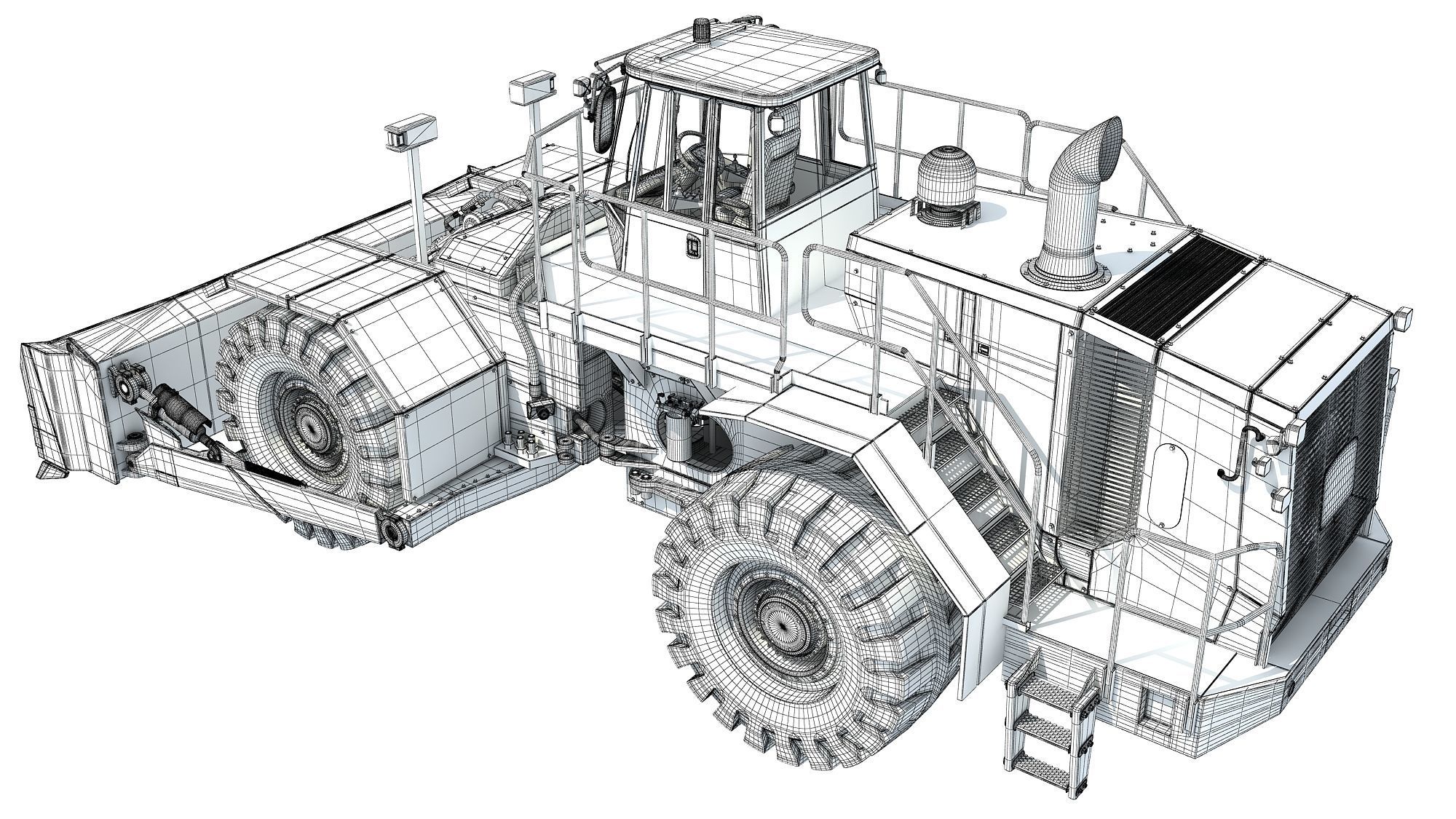 Wheel Dozer 3D model_15