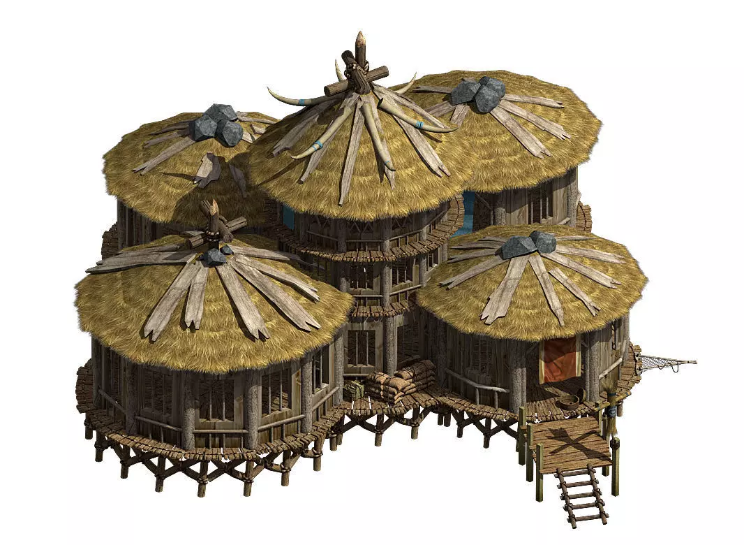 Water Chalet 03 3D model_0