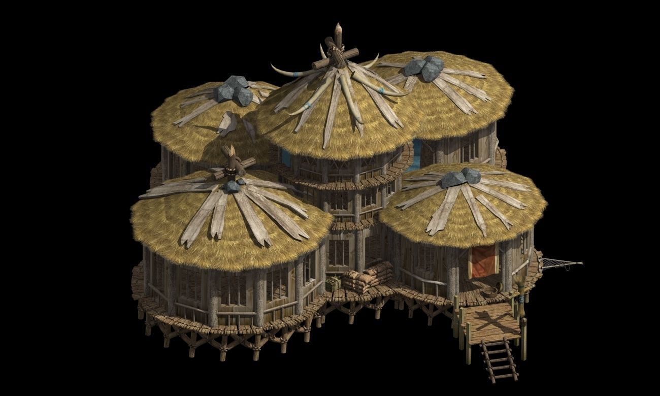 Water Chalet 03 3D model_1