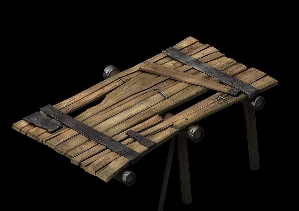 Death Desert - broken Wooden bridge 03 3D model_1