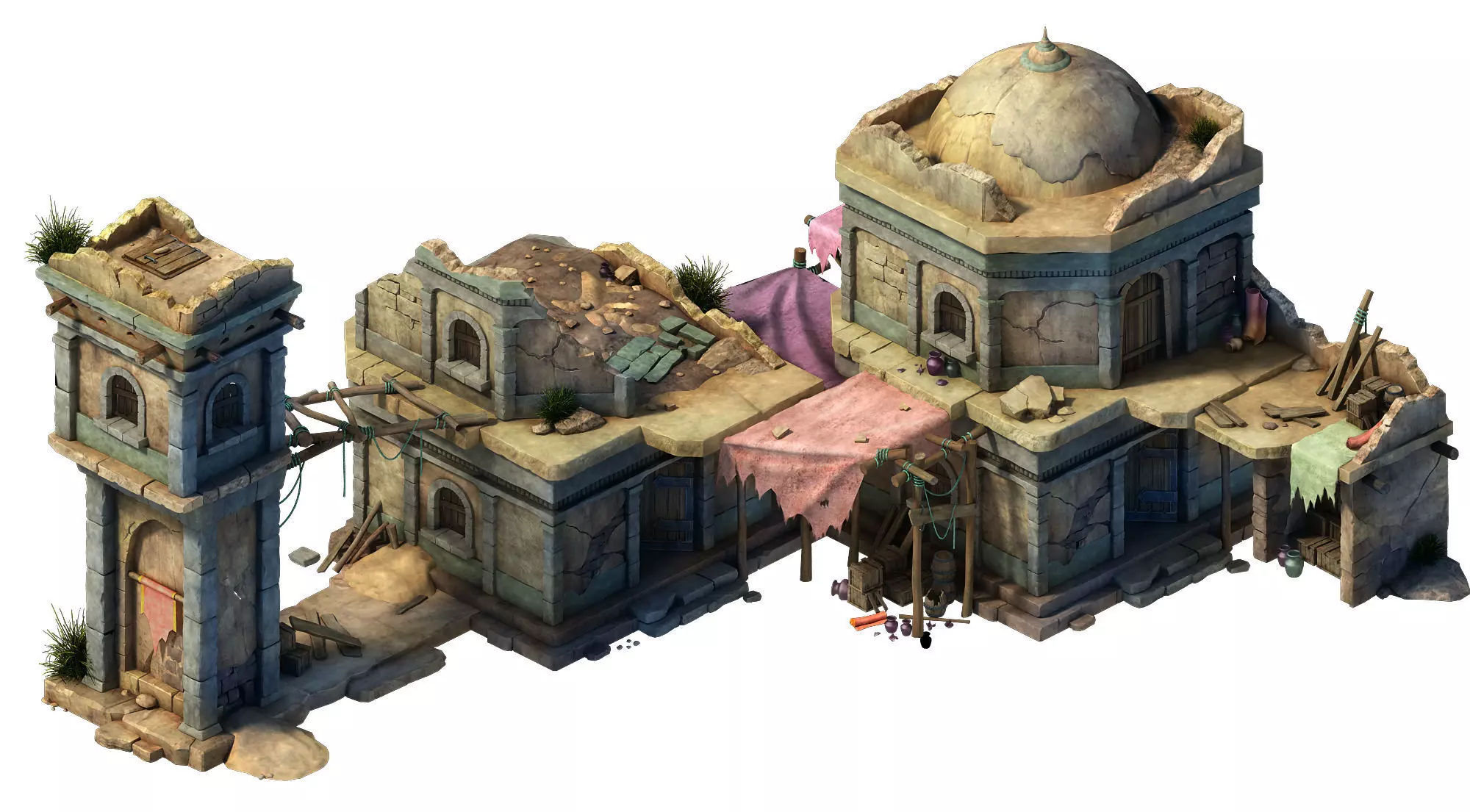 Death Desert - Broken Stone House 3D model