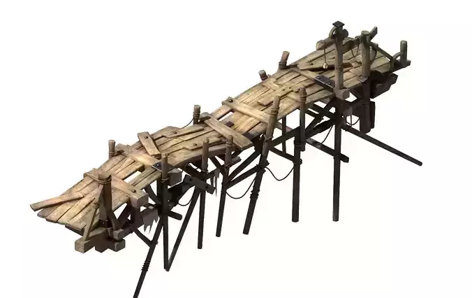 Death desert - wooden bridge Broken 01