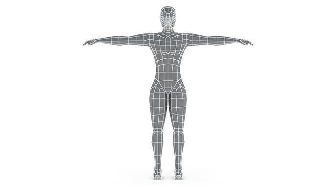 Low Poly Base Mesh Male 3D model