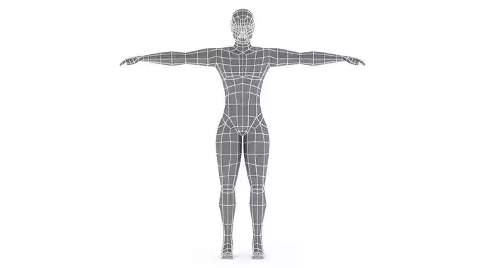 Low Poly Base Mesh Male 3D model