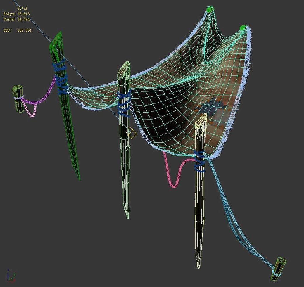 Death Desert - Tent Top 01 3D model_5