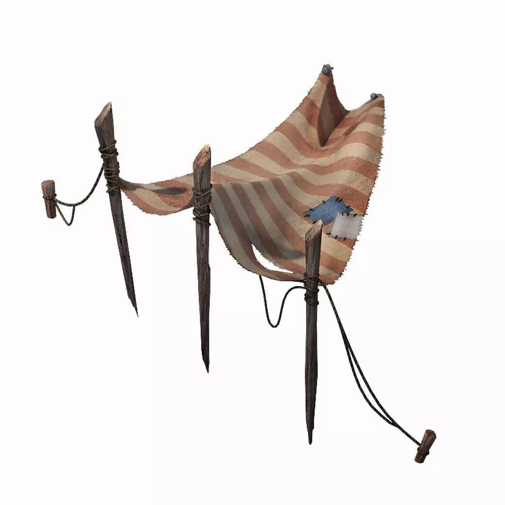 Death Desert - Tent Top 01 3D model_0