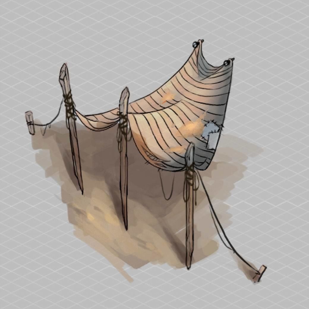 Death Desert - Tent Top 01 3D model_2
