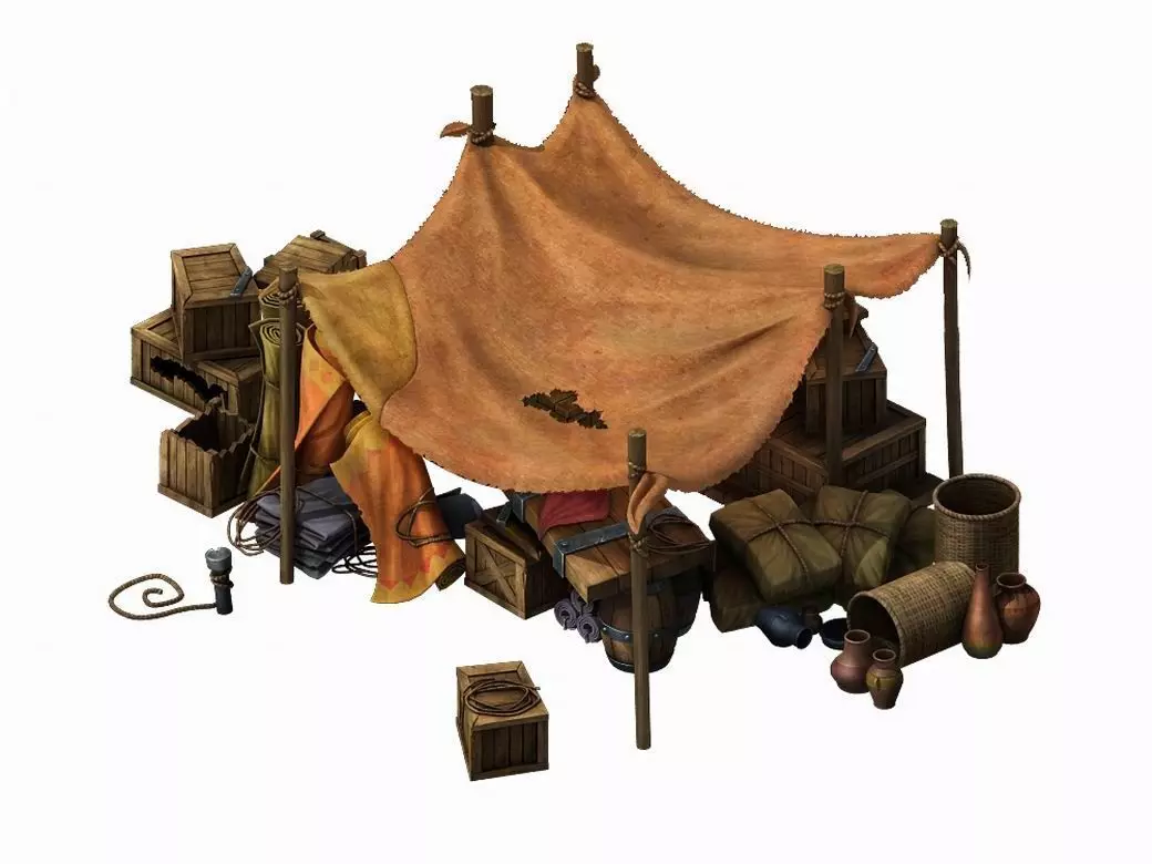 Death Desert - Tent Top 05 3D model_0