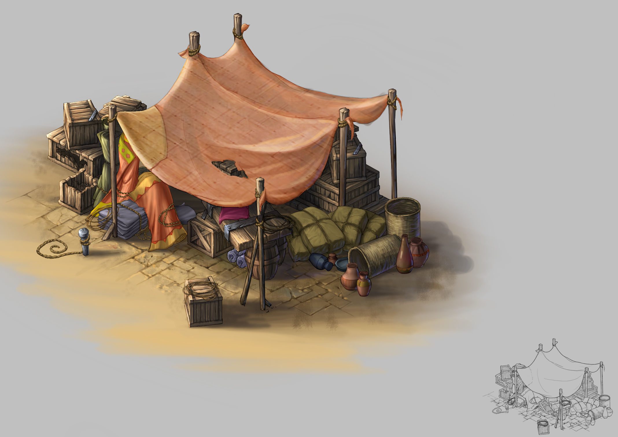 Death Desert - Tent Top 05 3D model_2