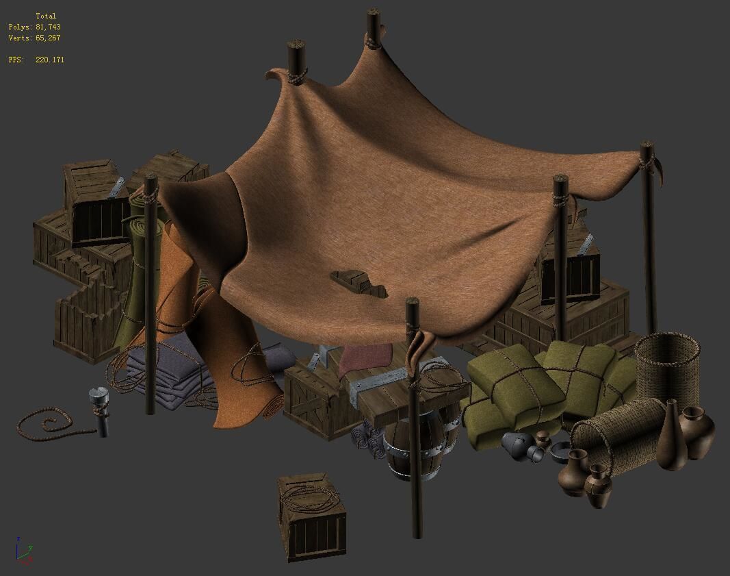 Death Desert - Tent Top 05 3D model_4