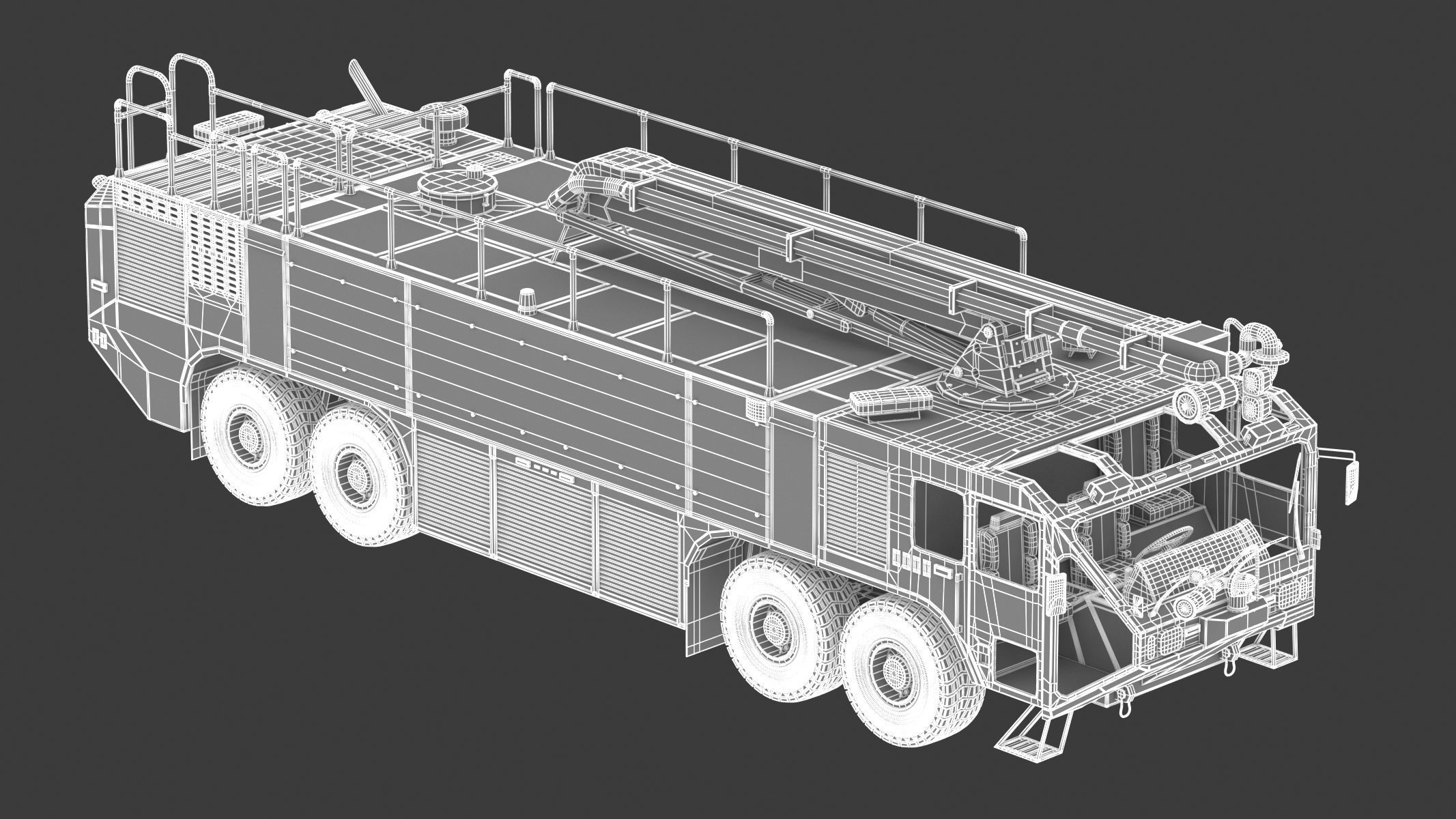 Oshkosh Striker 4500 ARFF Airport Engine 3D model_20