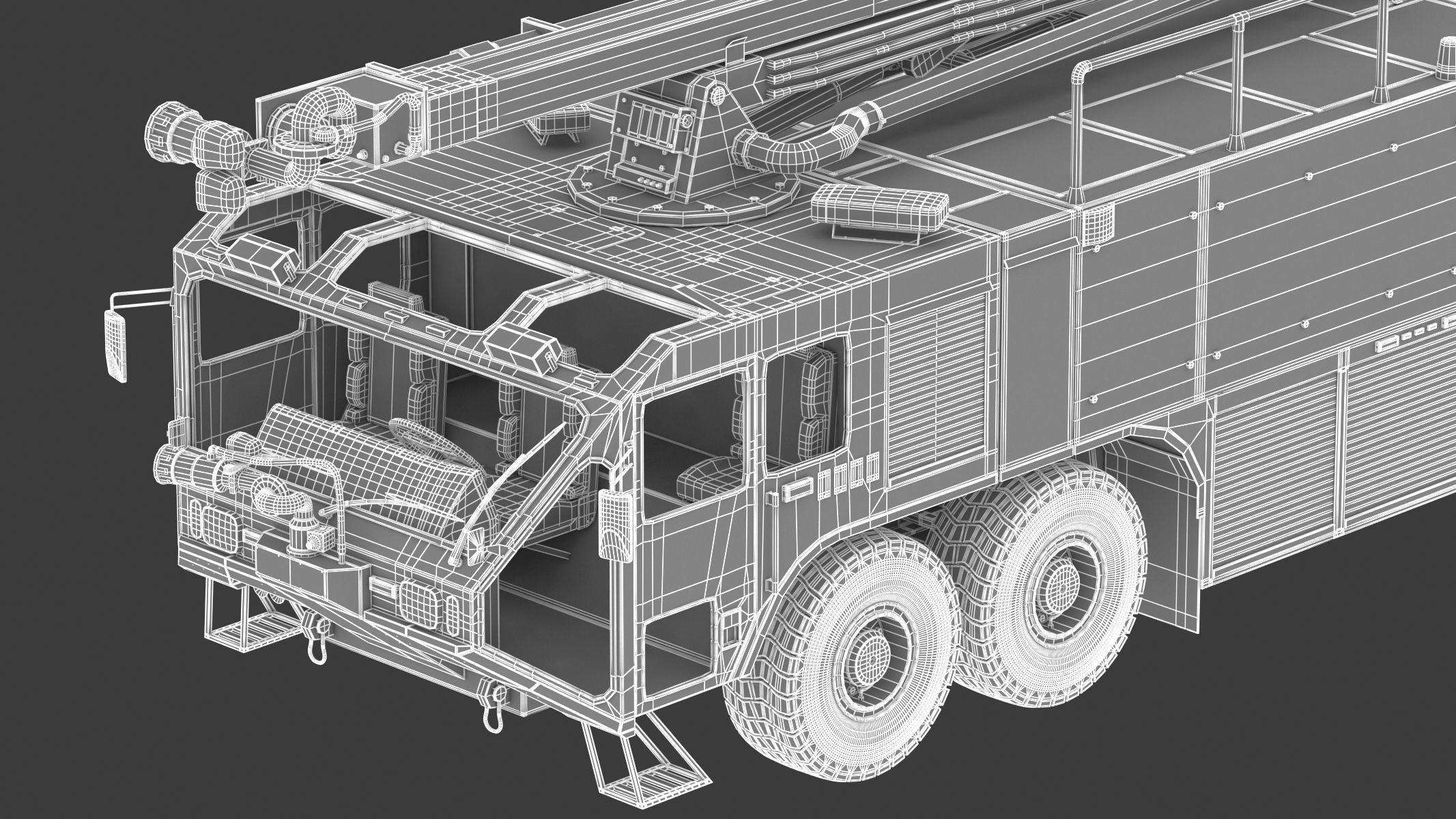 Oshkosh Striker 4500 ARFF Airport Engine 3D model_38