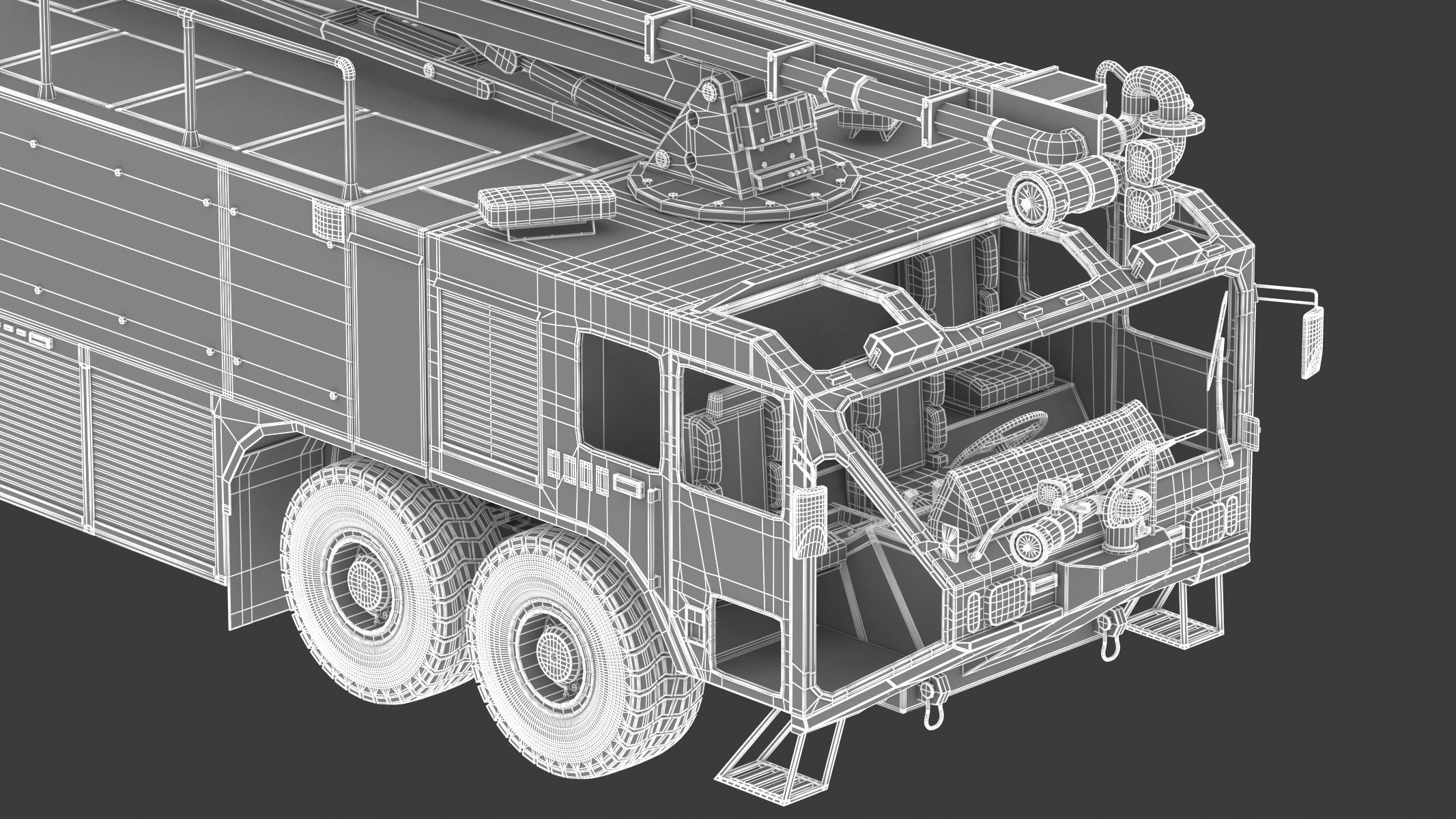 Oshkosh Striker 4500 ARFF Airport Engine 3D model_30