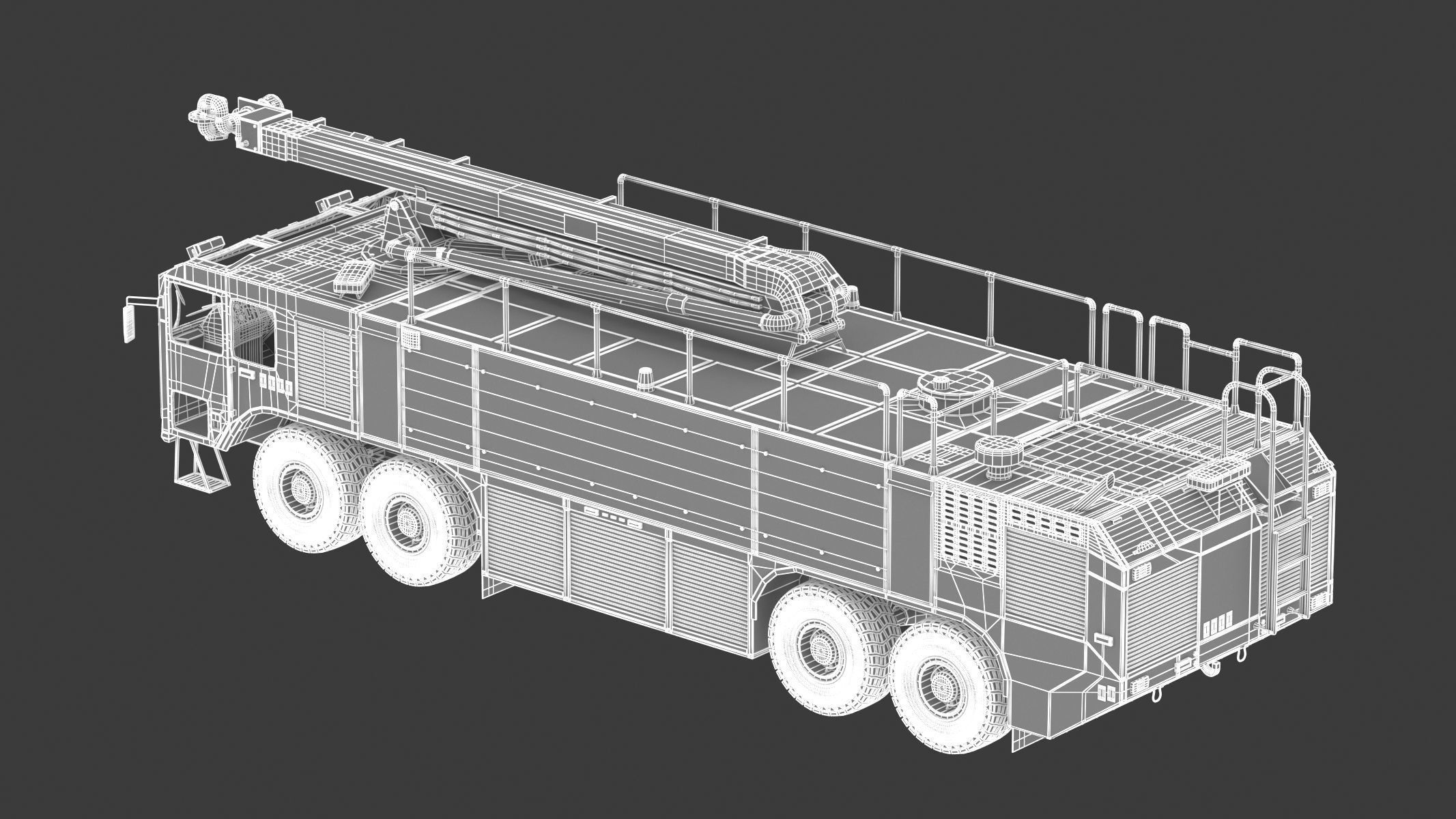 Oshkosh Striker 4500 ARFF Airport Engine 3D model_26