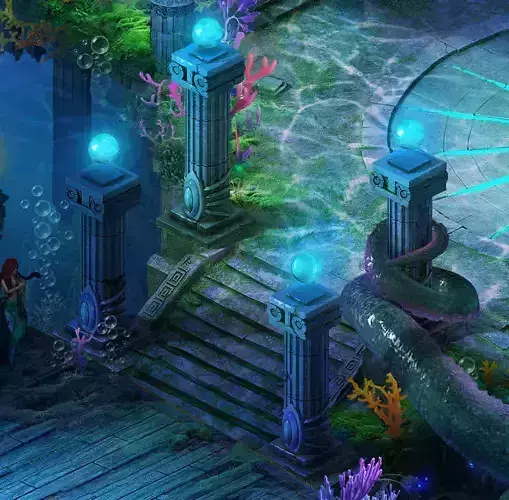 Endless sea - pillars