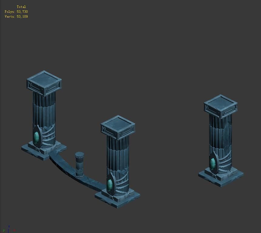 Endless sea - pillar 2 3D model_4