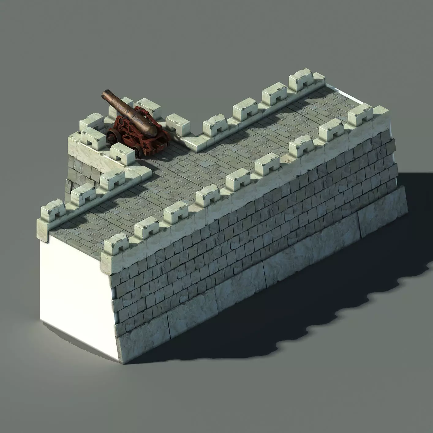 Xiangyang City - City Wall 01 3D model_0