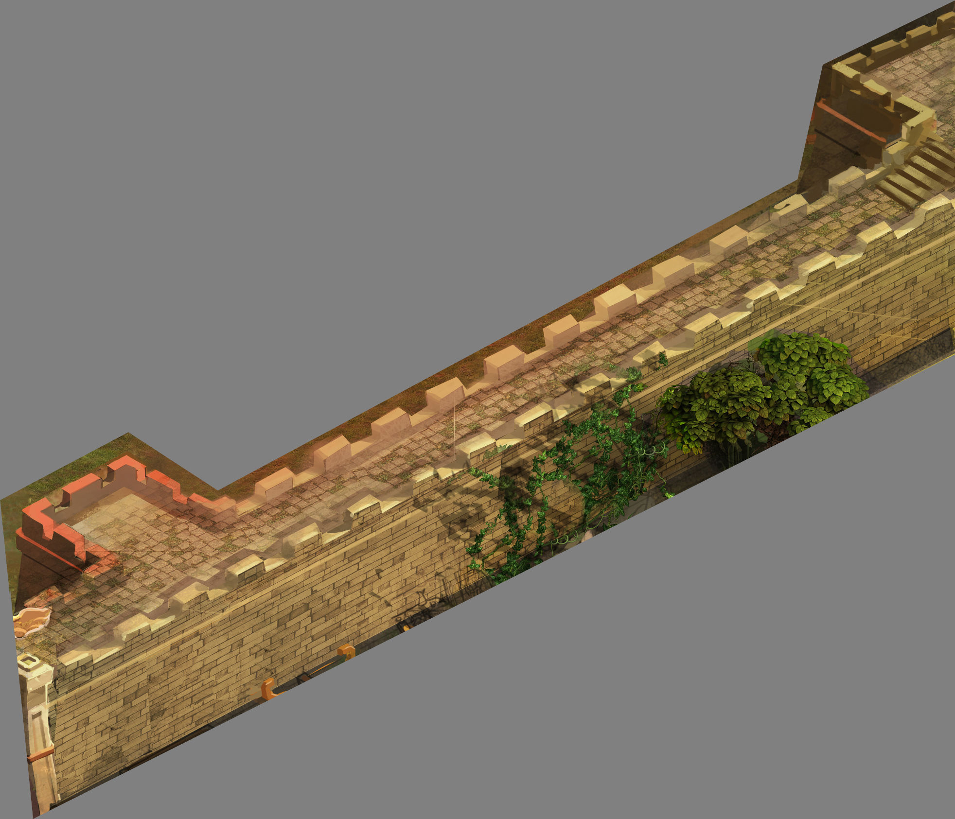 Xiangyang City - City Wall 01 3D model_3