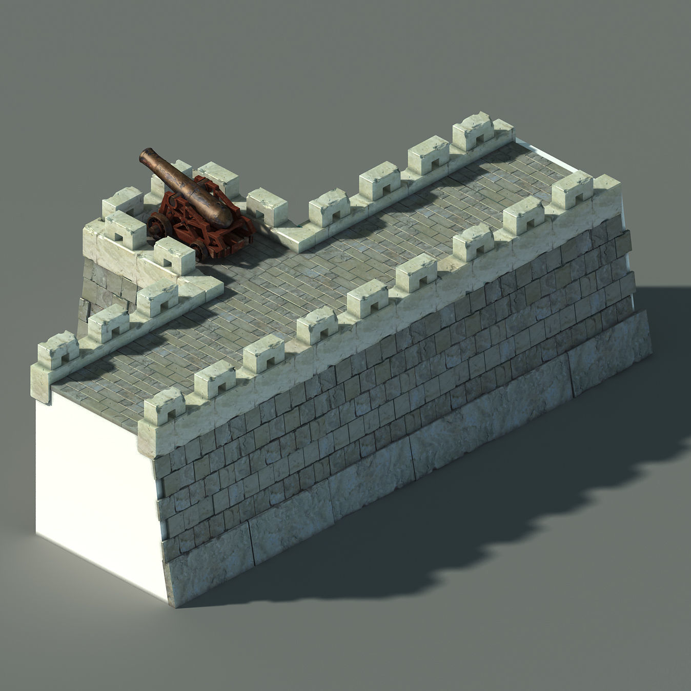 Xiangyang City - City Wall 01 3D model_1