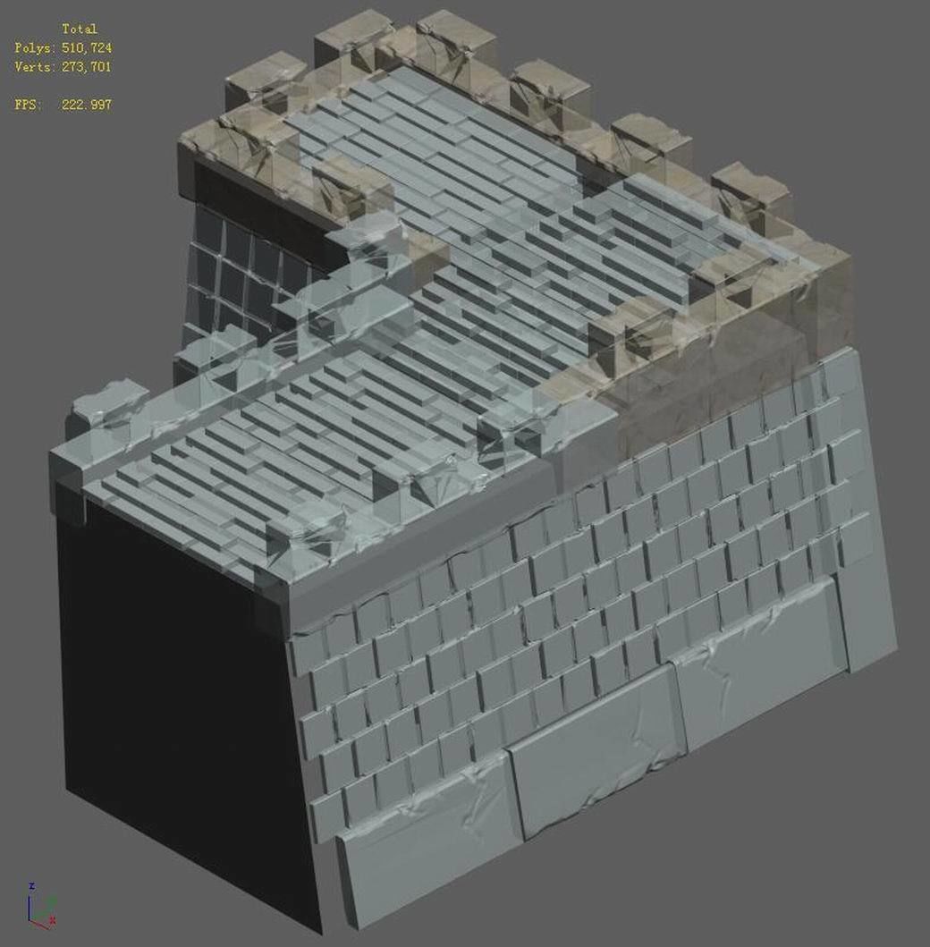Xiangyang City - City Wall 03 3D model_4