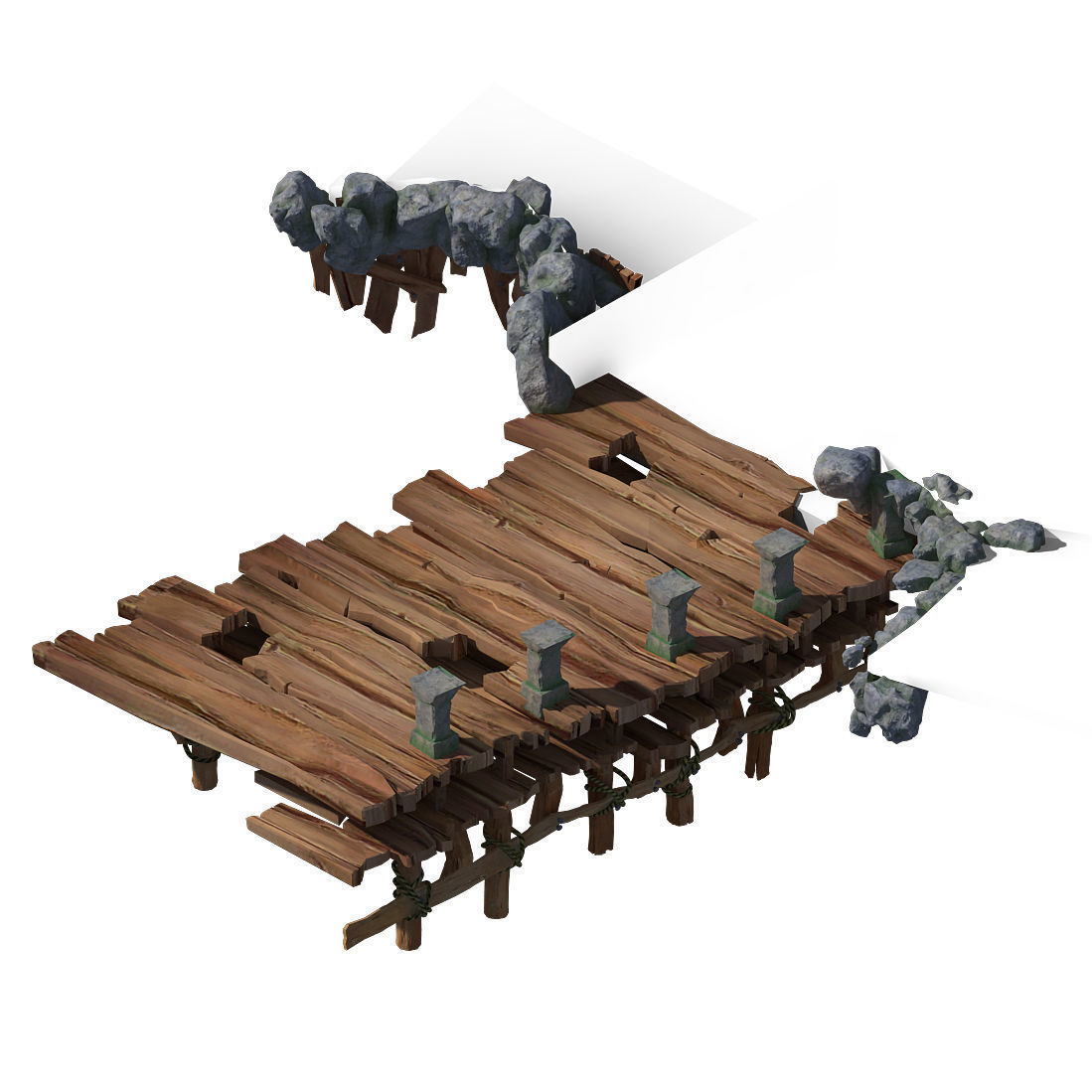 Xiangyang City - Wooden Bridge 01 3D model_1
