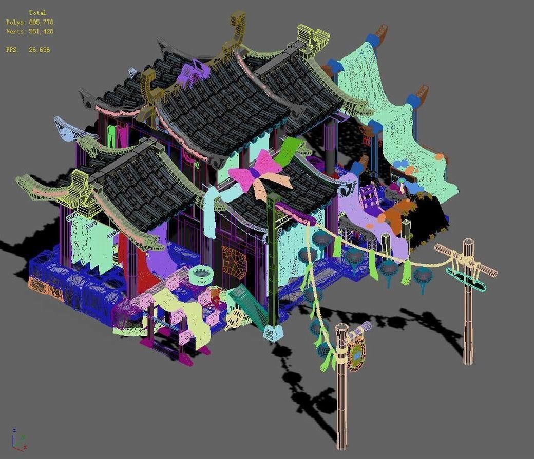 Xiangyang City - dyeing shop 01 3D model_4