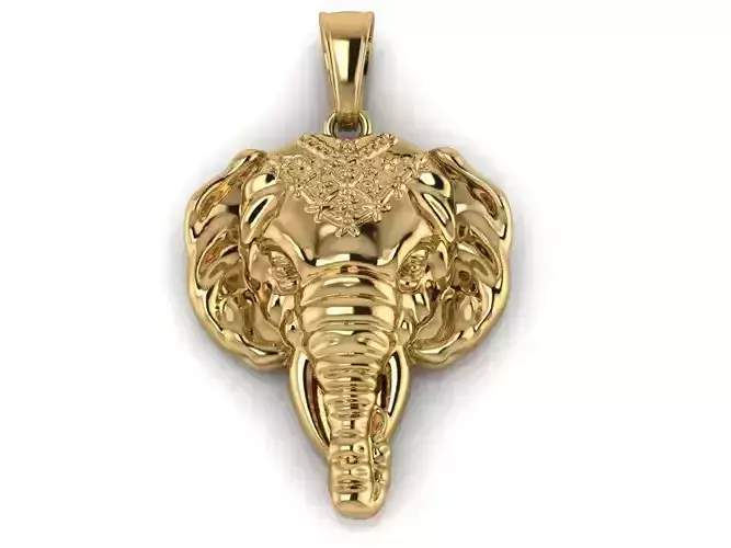 Head elephant pendant 