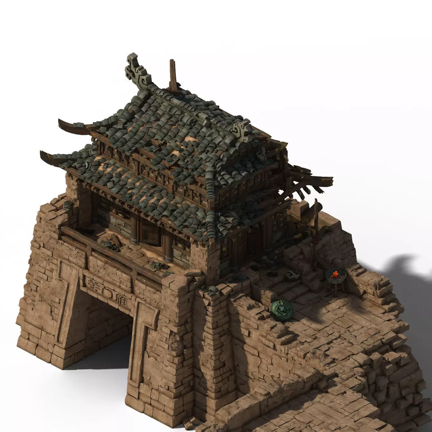 Yanmen off - gate 3D model_0