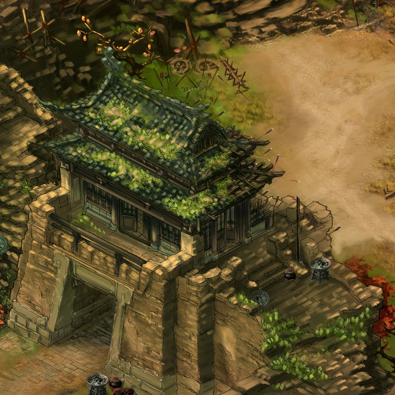 Yanmen off - gate 3D model_2