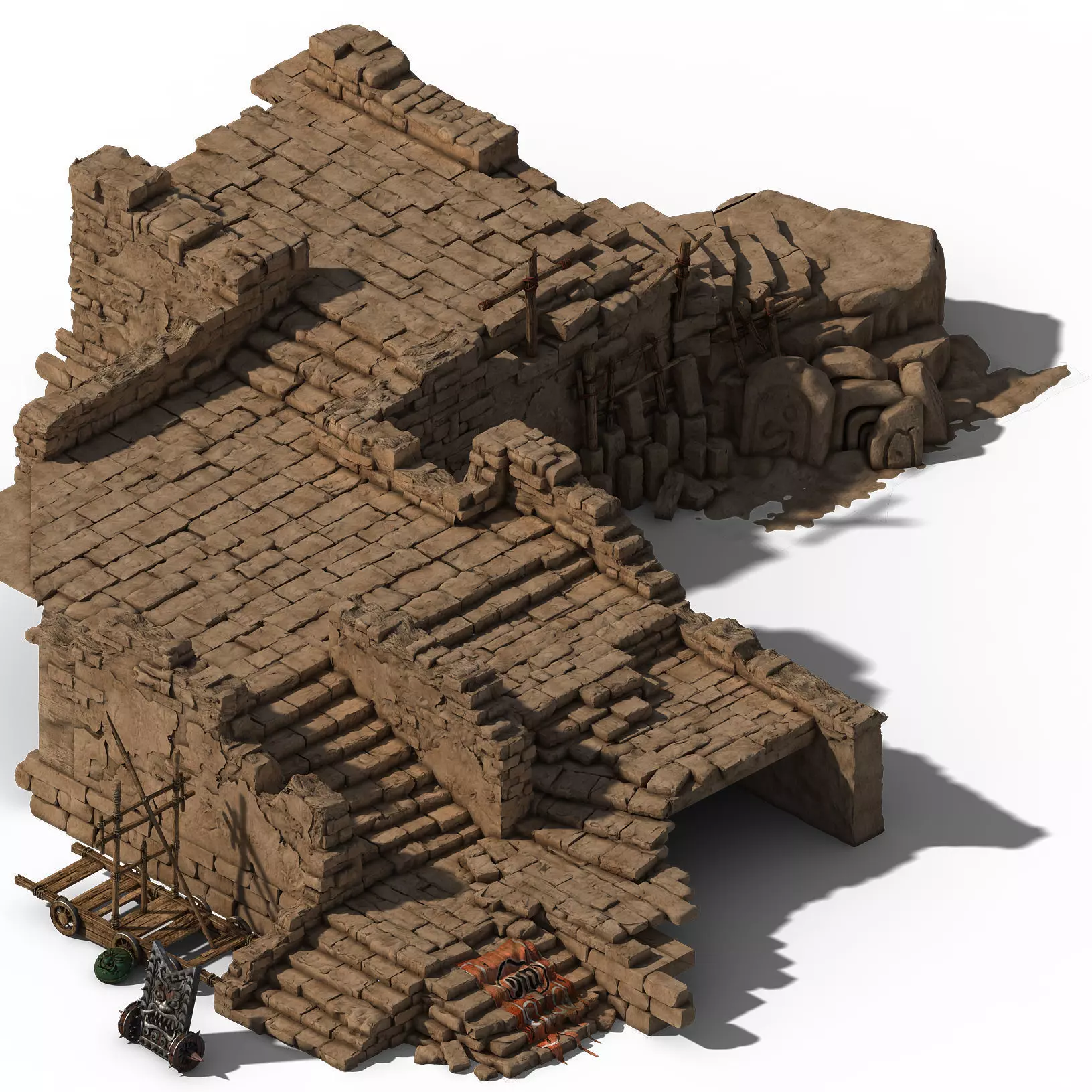 Yanmen off - the walls 3D model_0