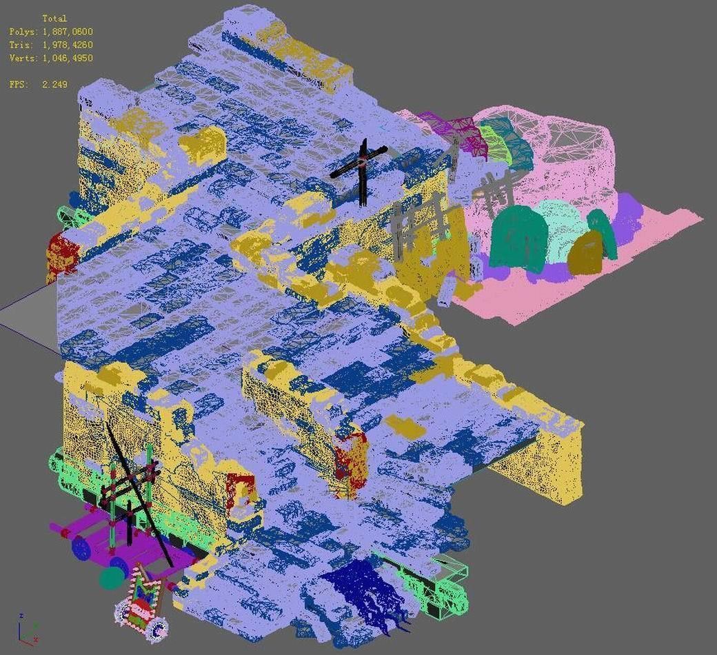 Yanmen off - the walls 3D model_4