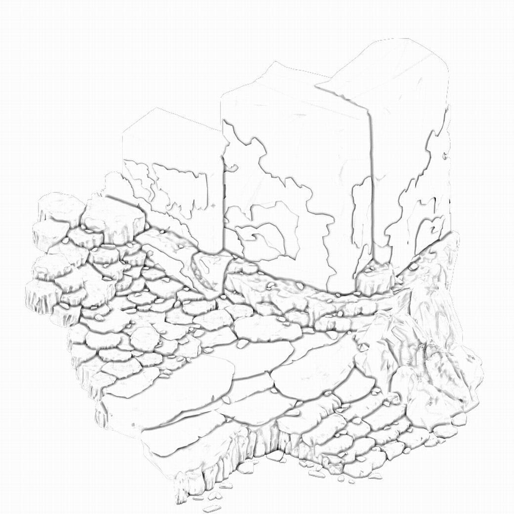 Yanmenguan - ancient frescoes 3D model_1