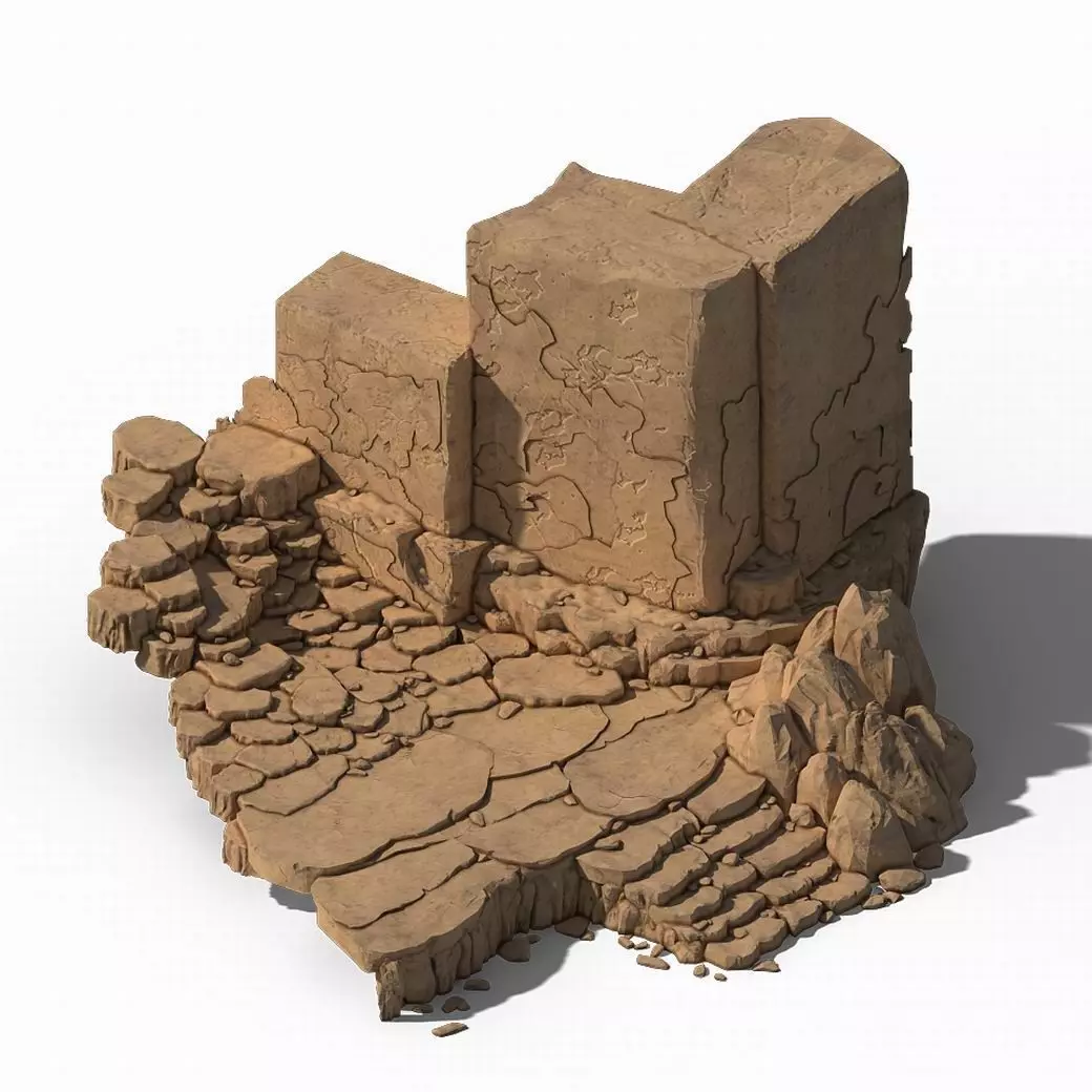 Yanmenguan - ancient frescoes 3D model_0