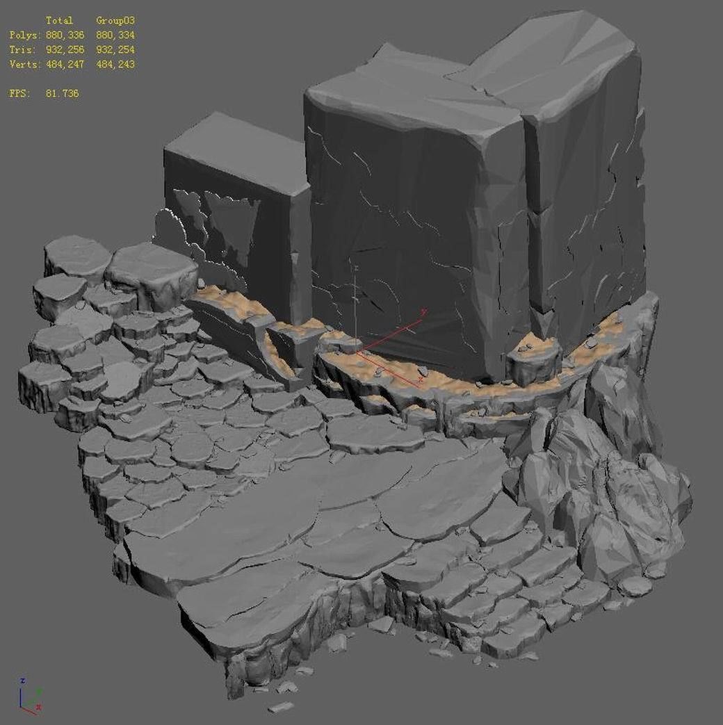 Yanmenguan - ancient frescoes 3D model_3