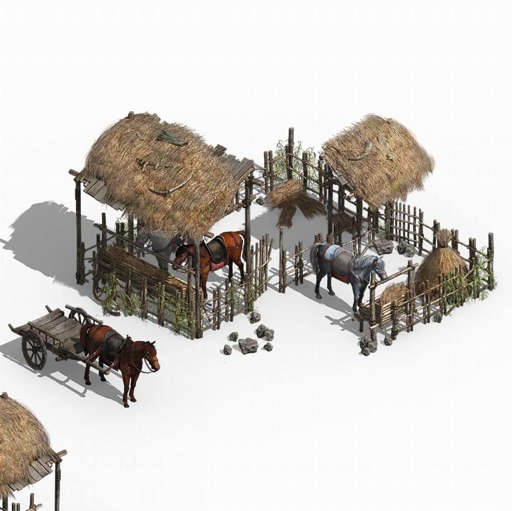 Horseback riding - Stables 04 3D model_1