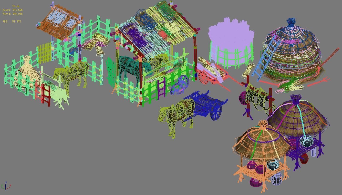 Horseback riding - Stables 04 3D model_4