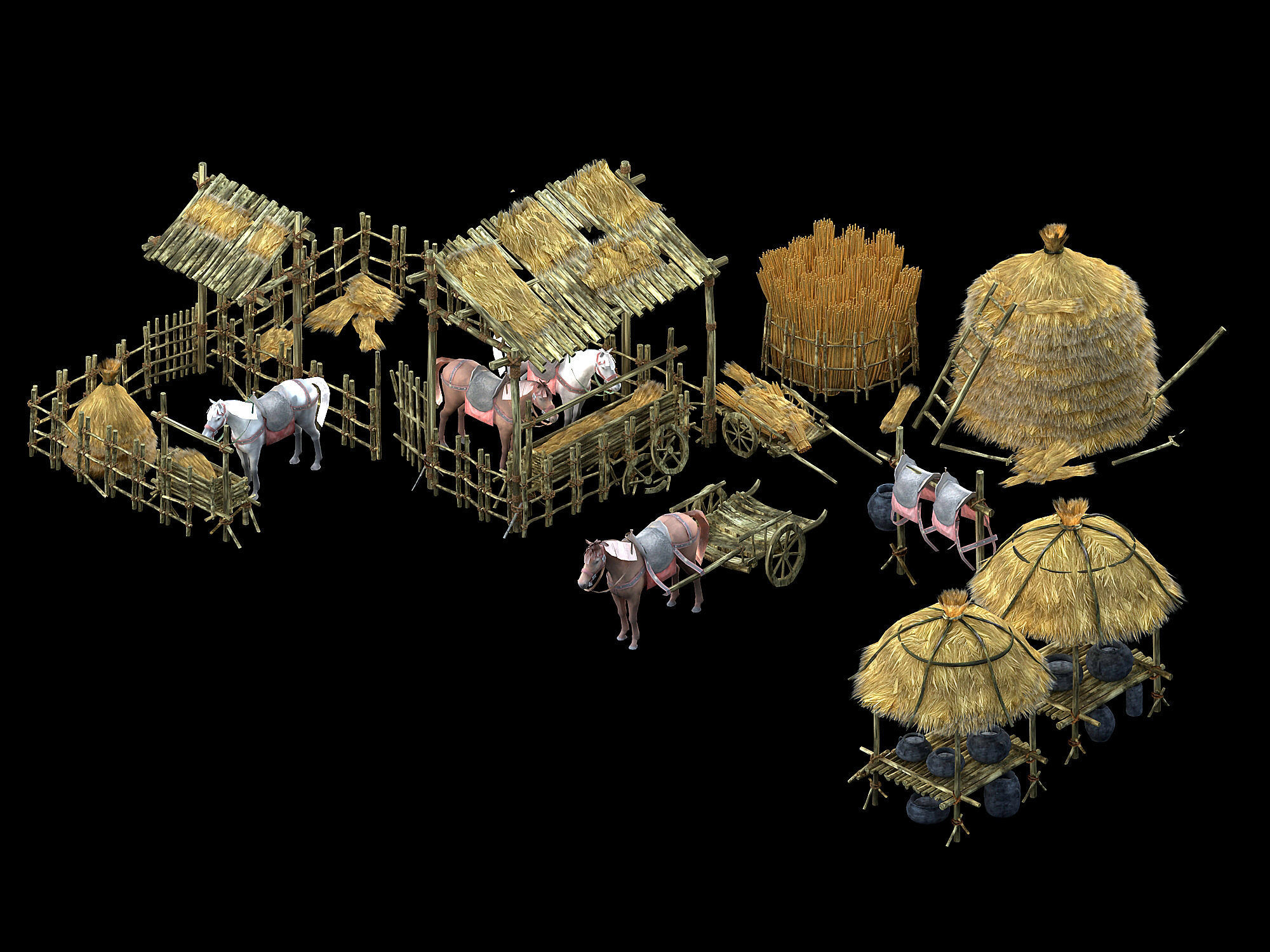 Horseback riding - Stables 04 3D model_2