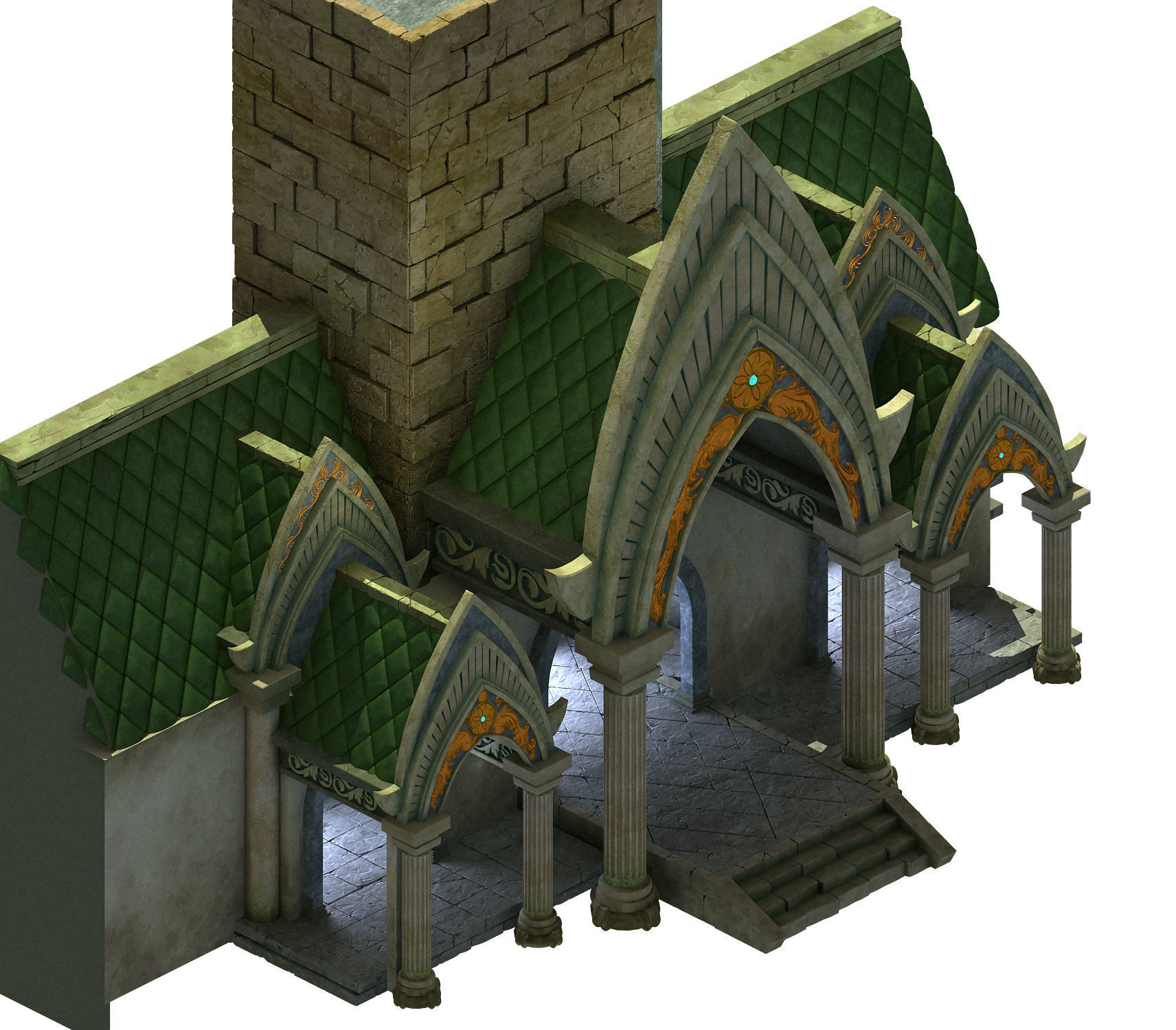 Fairy town - house 3D model_2