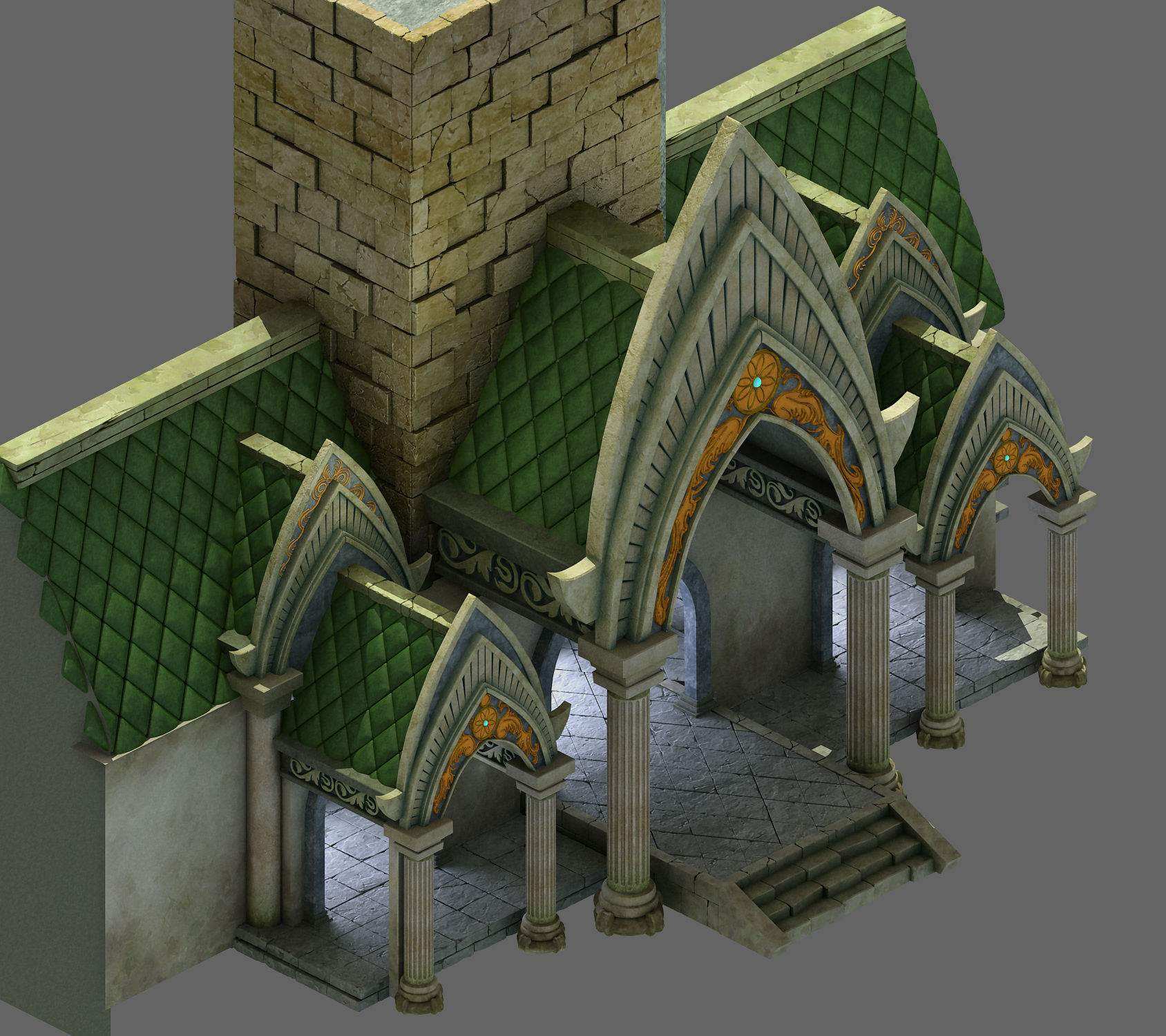 Fairy town - house 3D model_1