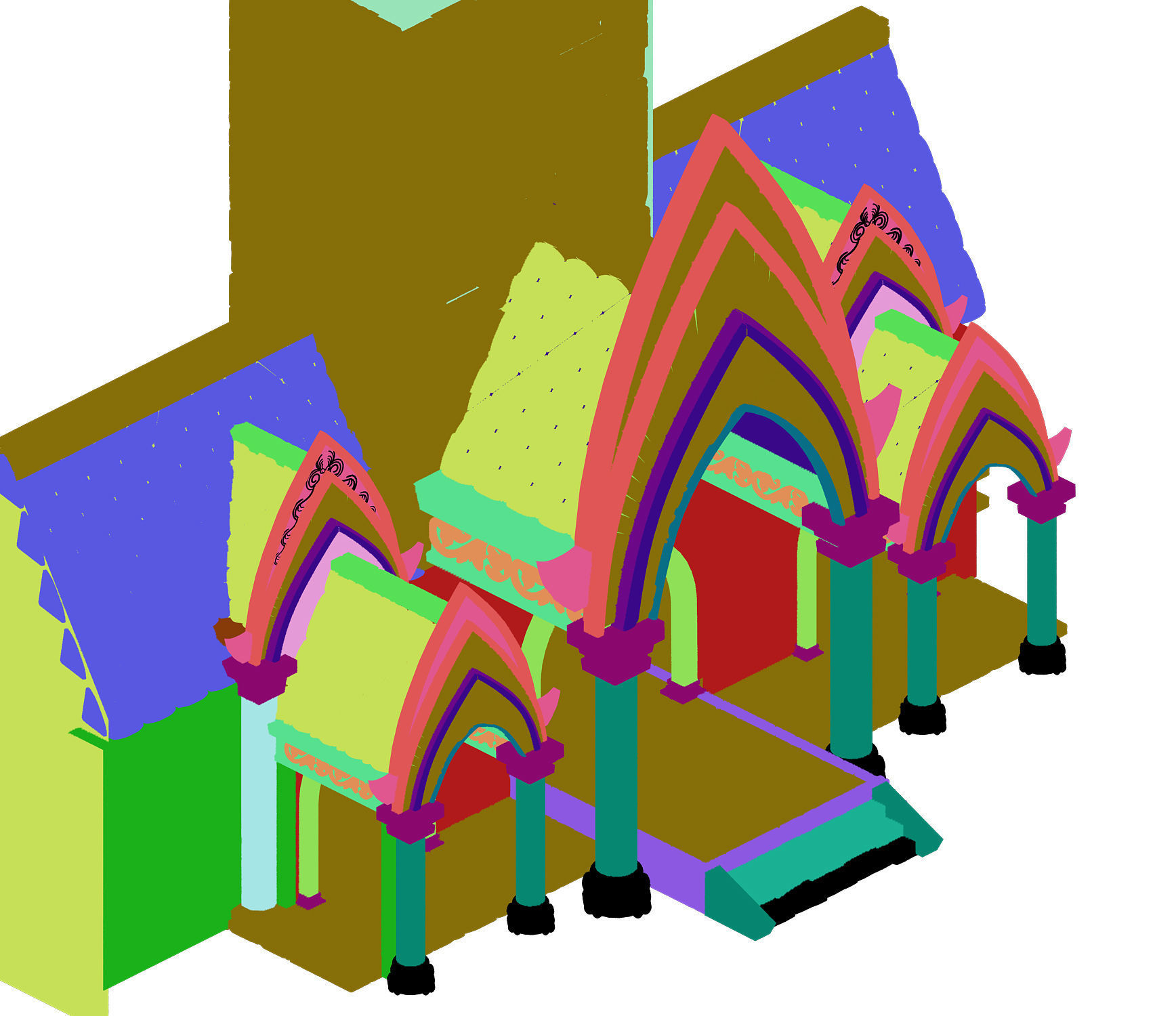 Fairy town - house 3D model_3