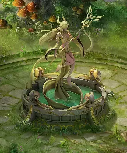Fairy town - pure goddess statue
